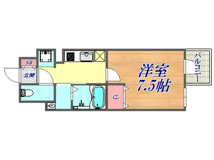 PRIMAVERA KOBE(1K/9階)の間取り写真