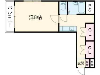 ルークレジデンス姫路III(1K/3階)の間取り写真