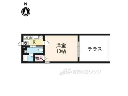 DOMANI(1K/1階)の間取り写真