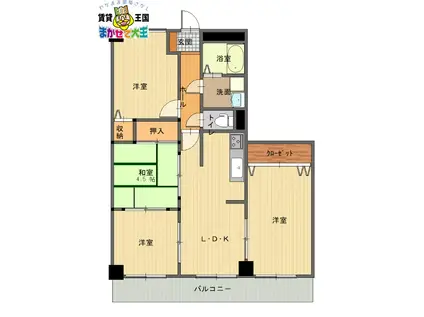 サンタヒルズ(4LDK/3階)の間取り写真