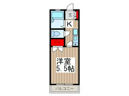 IMAGE成田(1K/2階)の間取り写真