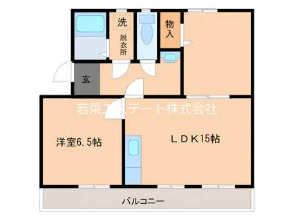 コンチェルト東合川I(2LDK/3階)の間取り写真