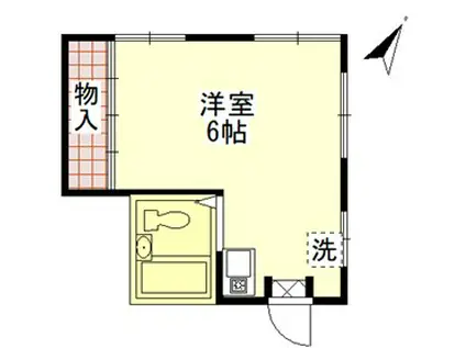 メゾンドタカ(ワンルーム/2階)の間取り写真