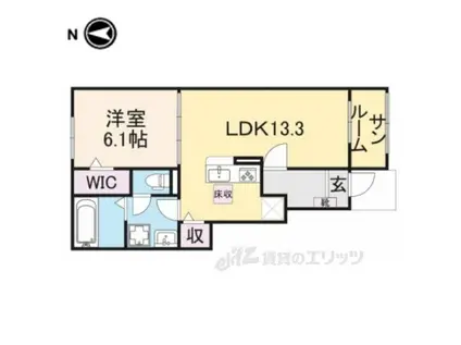 クレール丹波篠山1(1LDK/1階)の間取り写真