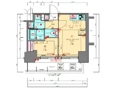 プレサンス兵庫駅前(1LDK/3階)の間取り写真