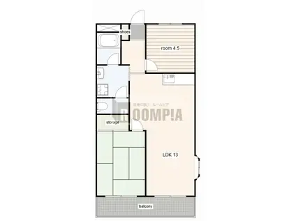 グランドハイム21(2LDK/1階)の間取り写真