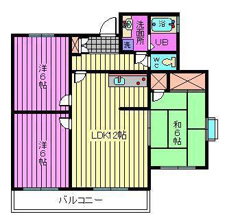 パークレジデンスK(3LDK/2階)の間取り写真