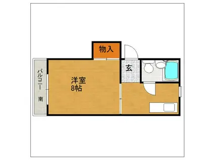 サンアベニュー三宅(1K/1階)の間取り写真