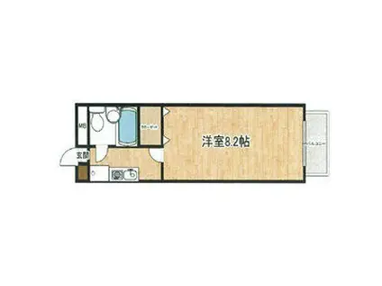 モアクレスト宮城野(1K/1階)の間取り写真