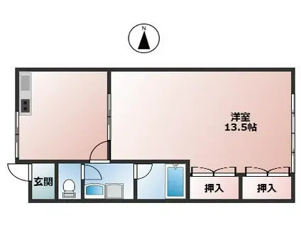 メゾンアート(1DK/2階)の間取り写真