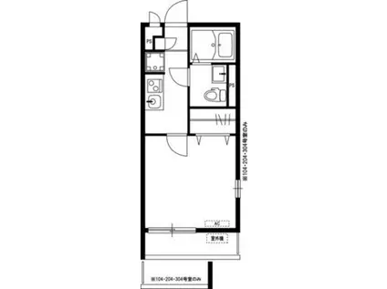 リブリ・COMODO(1K/1階)の間取り写真