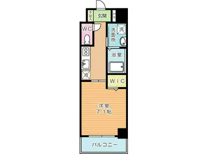 SUGAR PARK(1K/2階)の間取り写真