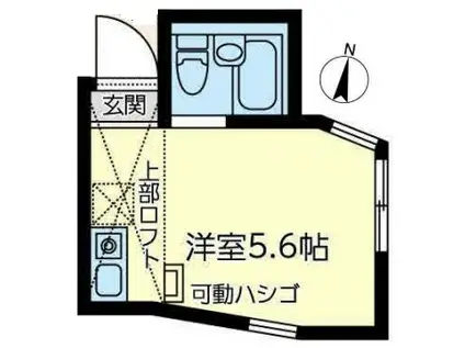 ユナイト保土ヶ谷グローラルオーラ(ワンルーム/2階)の間取り写真