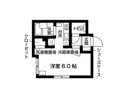 NASIC武蔵境(ワンルーム/3階)の間取り写真