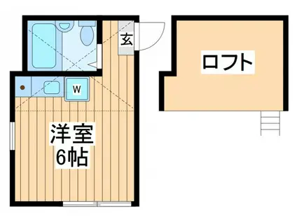 ユナイト矢向ランブラス(ワンルーム/2階)の間取り写真