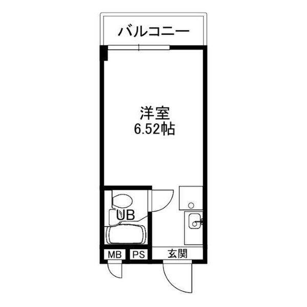 サニーパレスザウエスト(ワンルーム/2階)の間取り写真