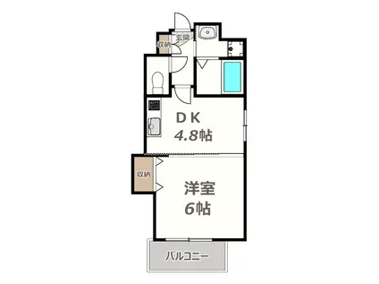 エスカーサ大阪阿倍野パークビュー(1DK/10階)の間取り写真