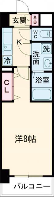 S-RESIDENCE四日市市堀木AMANTE(1K/12階)の間取り写真