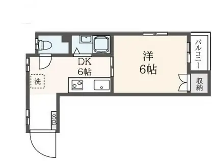 フローラル南太田(1DK/3階)の間取り写真