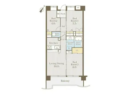 PLENDY東浦和(3LDK/3階)の間取り写真