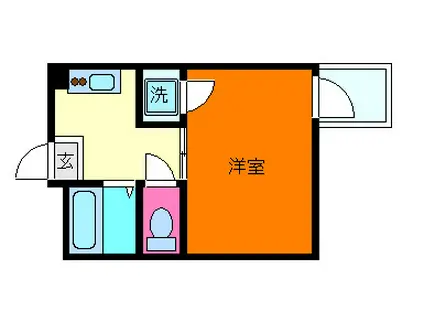 リアライズ甲南山手 西棟(1DK/4階)の間取り写真