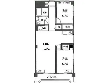 グランメール戸田(2LDK/2階)の間取り写真