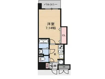 ラグゼ布施駅前(1K/5階)の間取り写真