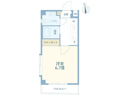 モン・シャトー(1K/3階)の間取り写真