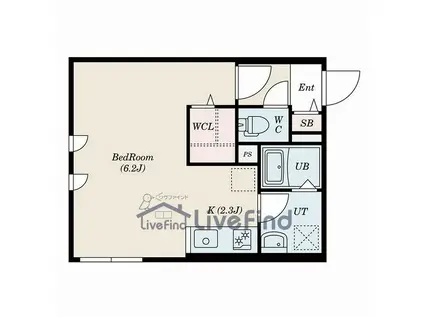 FARANDOLE HIRAGISHI PRIME(1K/2階)の間取り写真