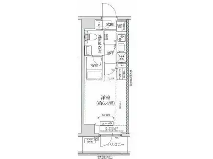 アイルグランデ川崎ドゥーエ(1K/1階)の間取り写真