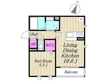 桜DKハイム(1LDK/3階)の間取り写真