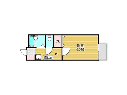 ソレイユ・ルヴァン(1K/1階)の間取り写真