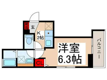 スタジオメイズ(1K/3階)の間取り写真