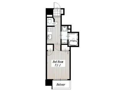 KASHIWA 808 TOWER(1K/4階)の間取り写真