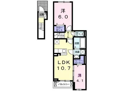 ふろーらふじ(2LDK/2階)の間取り写真
