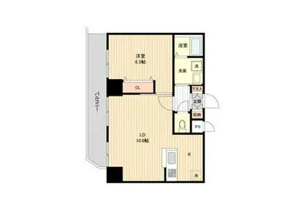 アーバンフラッツ豊平1条(1LDK/7階)の間取り写真