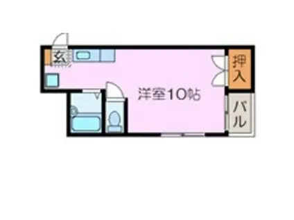 エクセルシオール壱番館(ワンルーム/2階)の間取り写真