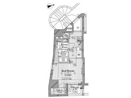 ル・リオン牛込柳町(1K/11階)の間取り写真