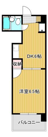 パティシェールヨシカワ(1DK/8階)の間取り写真
