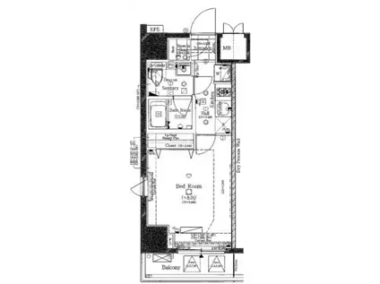 コンシェリア東京 AQUA VERT(1K/8階)の間取り写真