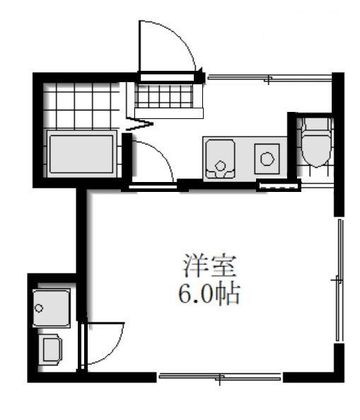 GRIS MOROYAMA(1K/1階)の間取り写真