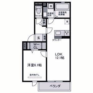 YKメゾン舞子台(1LDK/1階)の間取り写真
