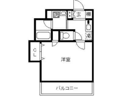 ディアコート神戸(1K/1階)の間取り写真