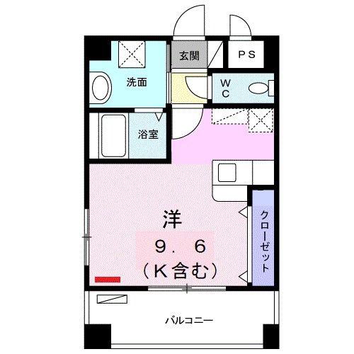 サン レジェンド(ワンルーム/1階)の間取り写真