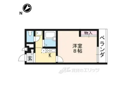 レオパレスEFINI Ⅰ(1K/1階)の間取り写真