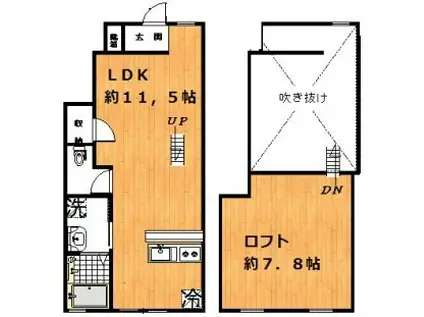 スターフィールド南阿佐ヶ谷(ワンルーム/1階)の間取り写真