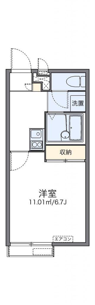 レオパレスローズ(1K/2階)の間取り写真