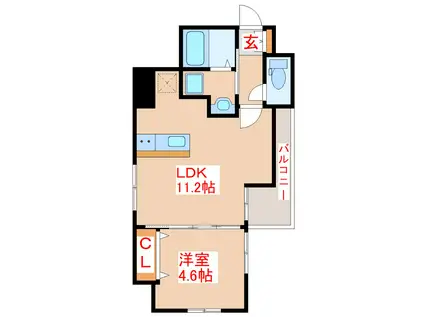MARTINI上之園(1LDK/5階)の間取り写真