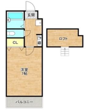 ポコアポコ明石本町アネックス(1K/8階)の間取り写真