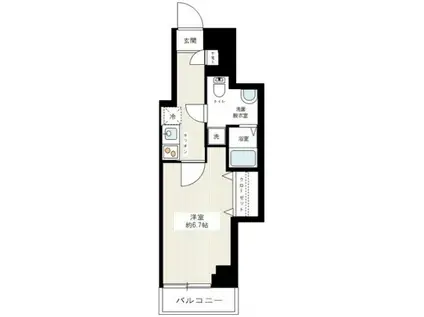 ジェノヴィア練馬高野台スカイラン(1K/5階)の間取り写真